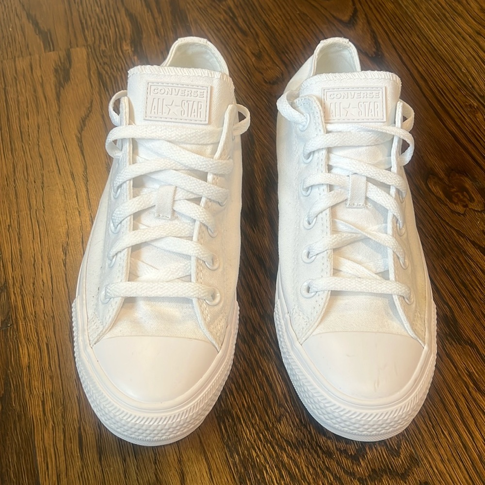 Converse Chuck Taylor All Star Low-Top Sneakers - White Monochrome, size 10
